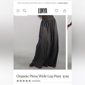 NWT Lunya Wide Leg Lounge Pants.